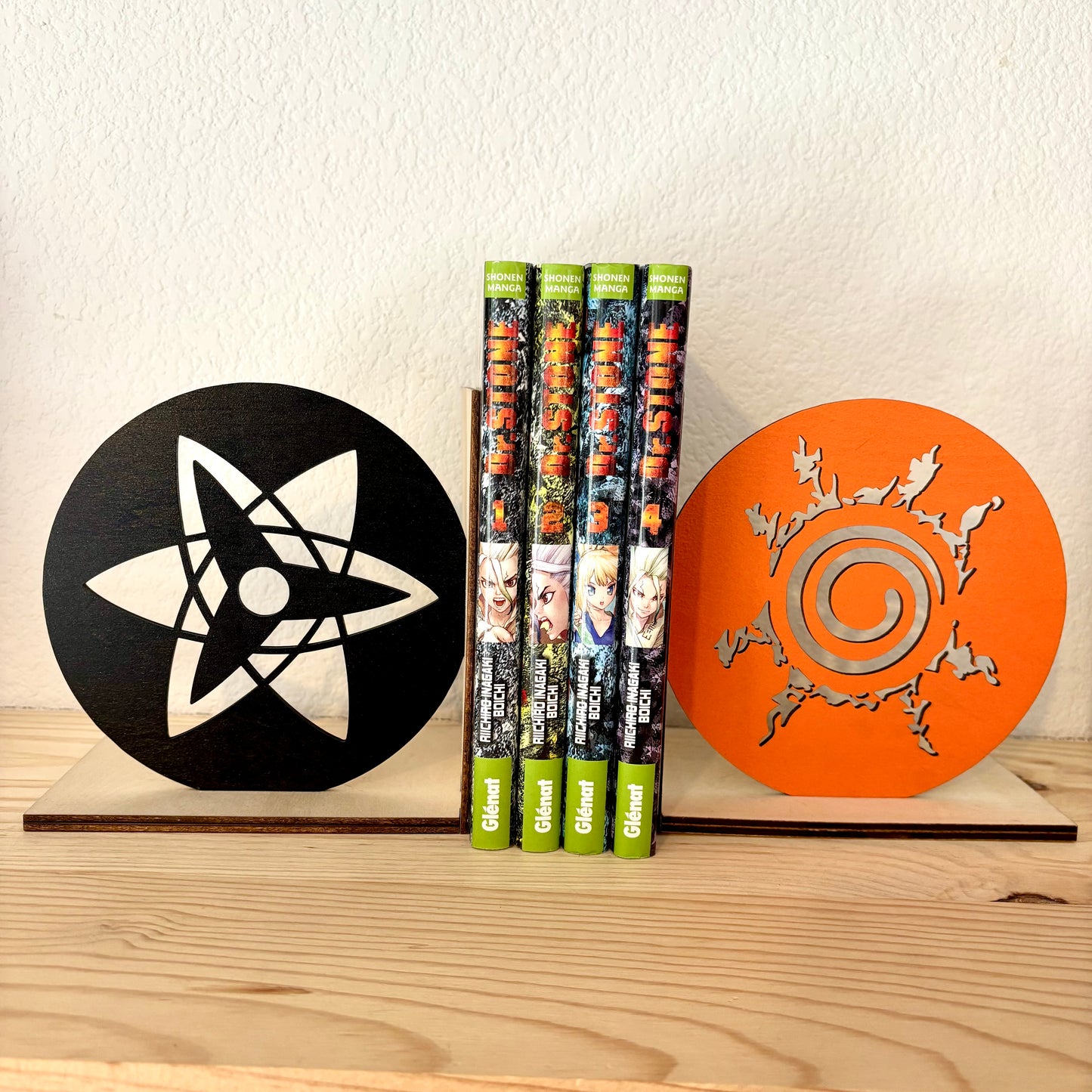 Serre-livres Sharingan & sceau de Naruto lumineux