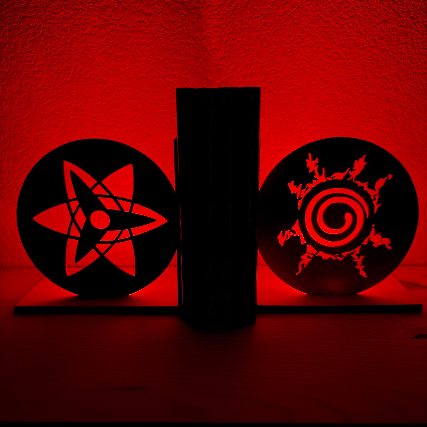 Serre-livres Sharingan & sceau de Naruto lumineux