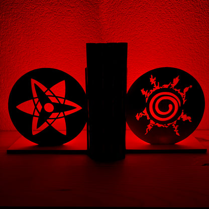 Serre-livres Sharingan & sceau de Naruto lumineux