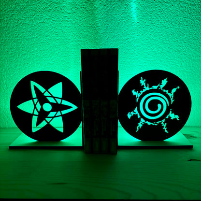 Serre-livres Sharingan & sceau de Naruto lumineux
