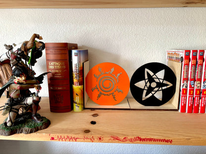 Serre-livres Sharingan & sceau de Naruto lumineux