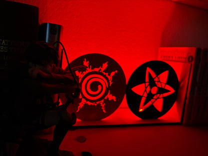 Serre-livres Sharingan & sceau de Naruto lumineux