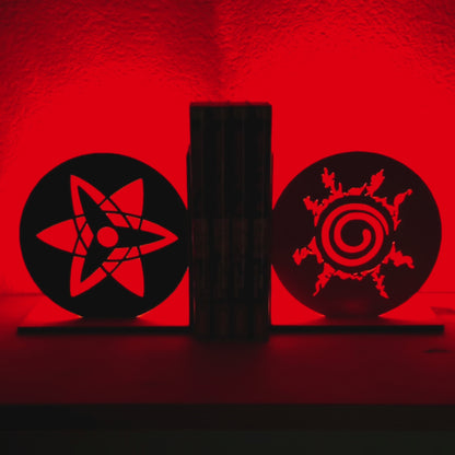 Serre-livres Sharingan & sceau de Naruto lumineux